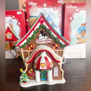 Rare limited edition Mickeys Cocoa Shop Christmas village